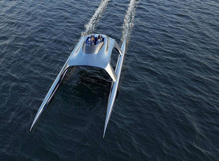 Лодка тримаран Скат