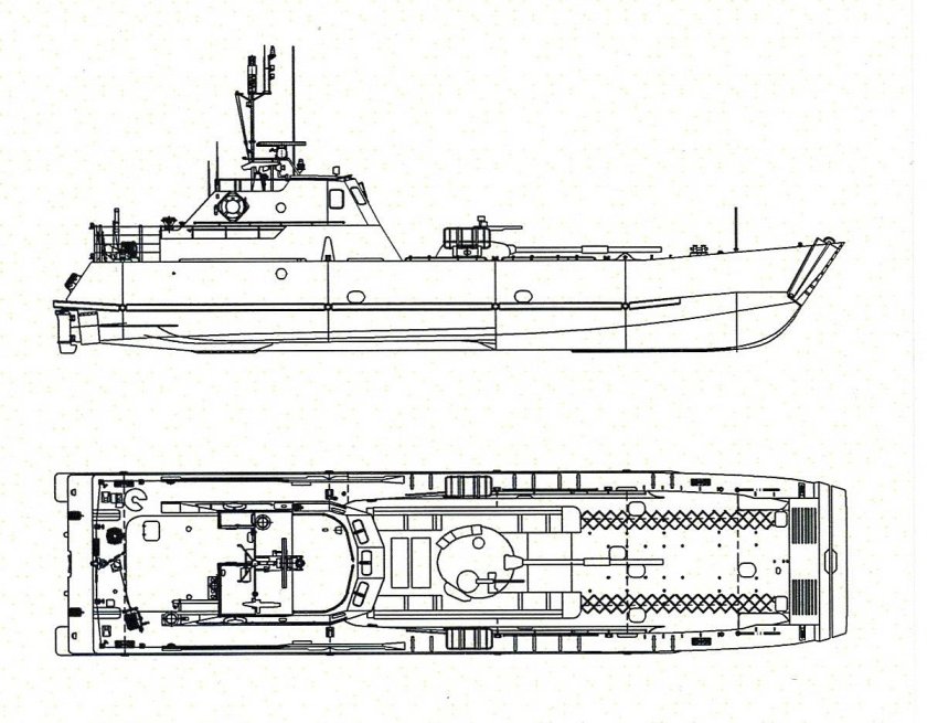 Чертежи десантный катер 11770