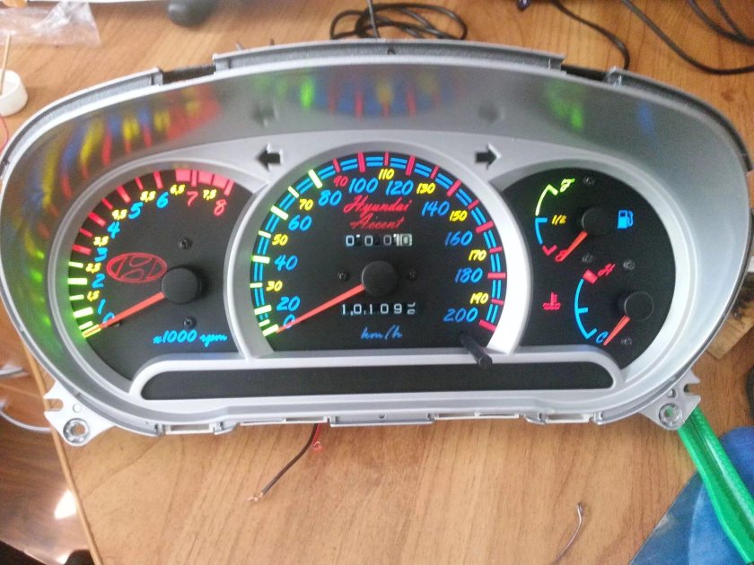 Приборка Hyundai Accent