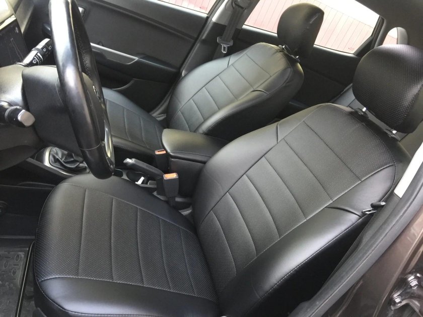 Кожаные чехлы на Киа Рио 3