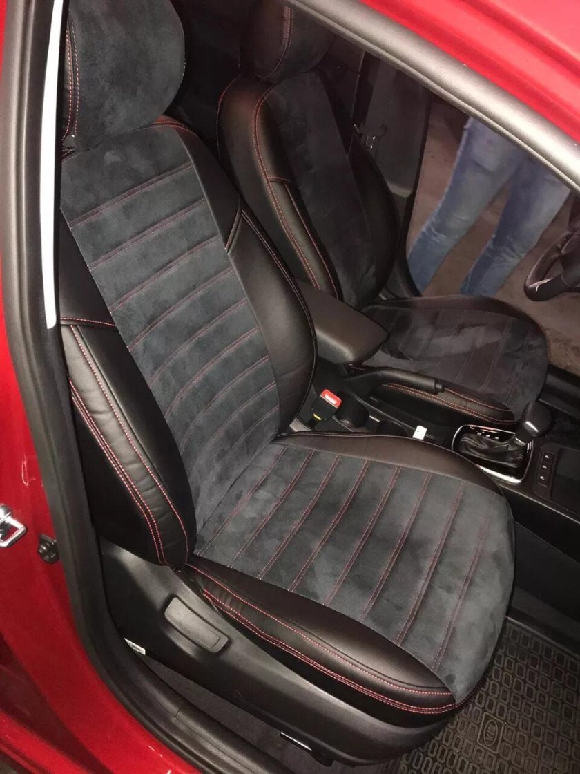 Авточехлы Автопилот алькантара Киа Рио 4