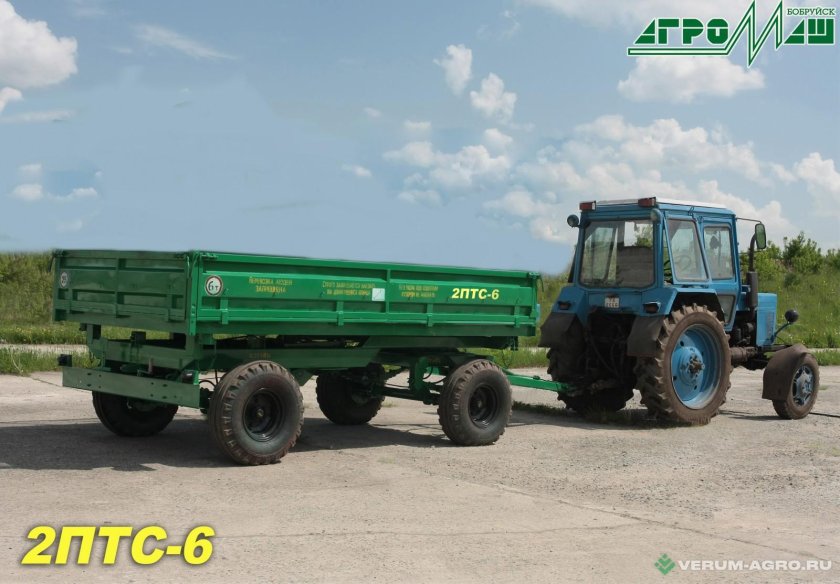 МТЗ-80 С прицепом 1птс-2