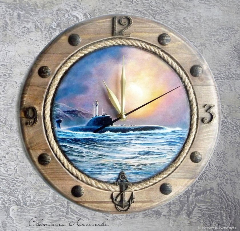Часы подводника настенные