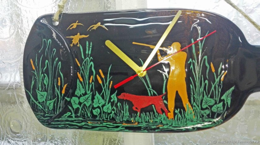 Часы из бутылки