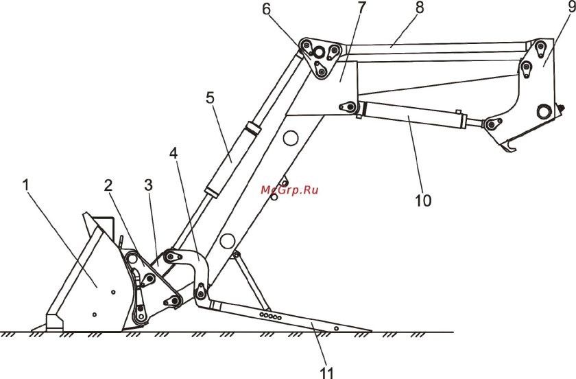 Ковш для трактора МТЗ 82 чертеж