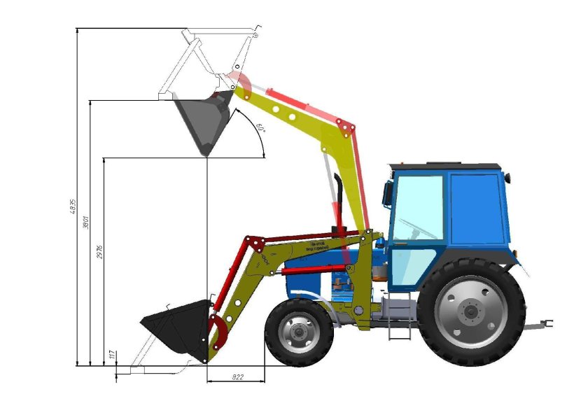 Погрузчик ПФ-1 для МТЗ-80 (82)