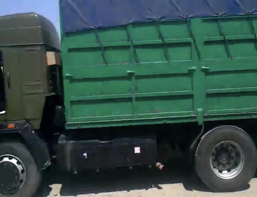 КАМАЗ зерновоз перегруз