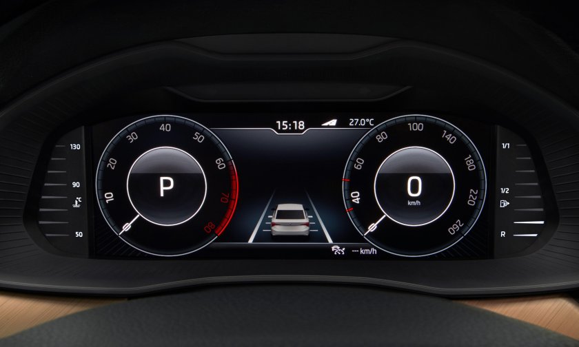 Цифровая приборная панель Шкода Рапид