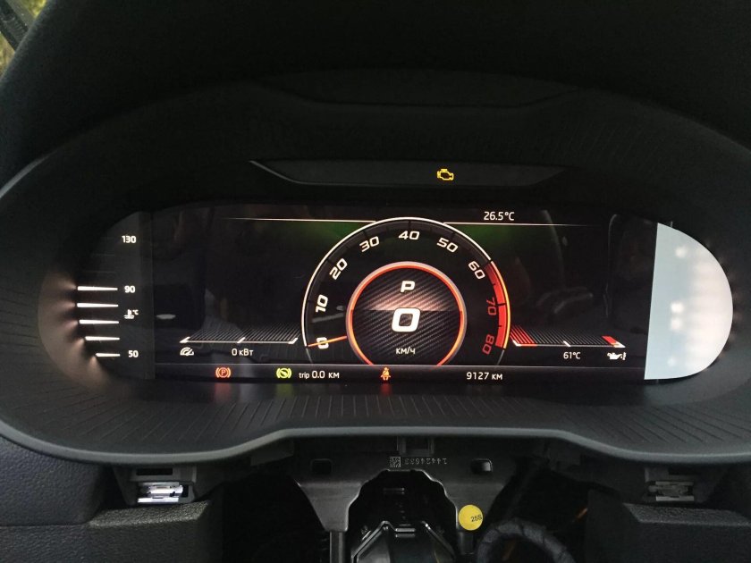 Цифровая панель приборов Шкода Рапид 2021