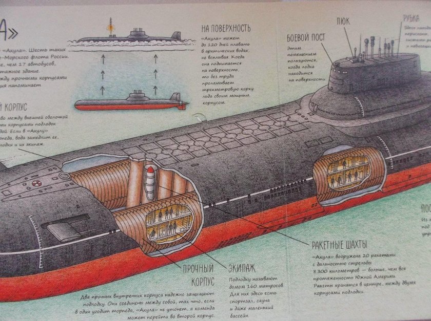 Подлодка акула схема