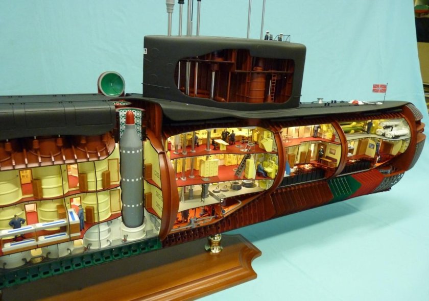 Модель атомной подводной лодки 667-а навага