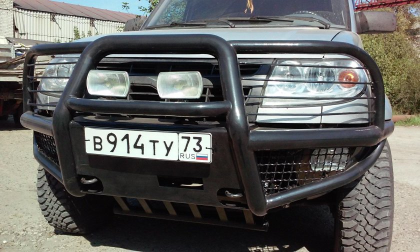 Силовой бампер передний УАЗ Патриот