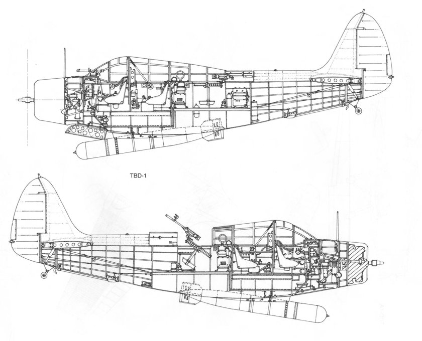 Douglas TBD Devastator чертежи