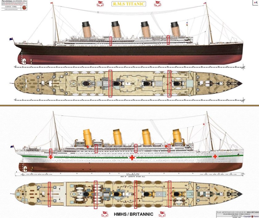 Титаник и Британик и Лузитания