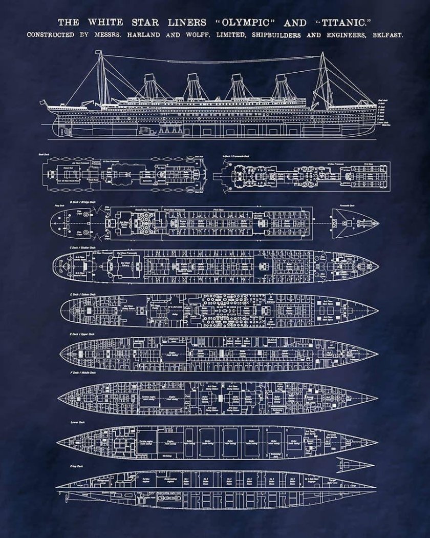RMS Titanic чертежи