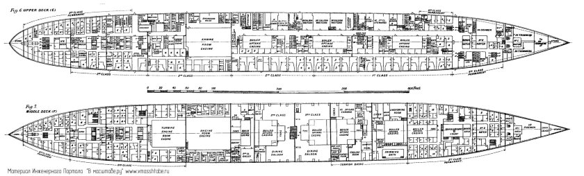 Титаник схема палуб