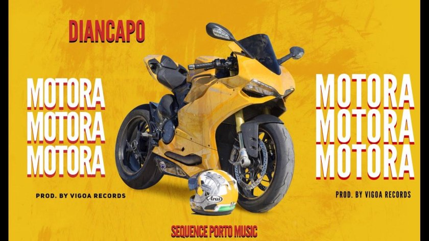 Мотоцикл Дукати желтый