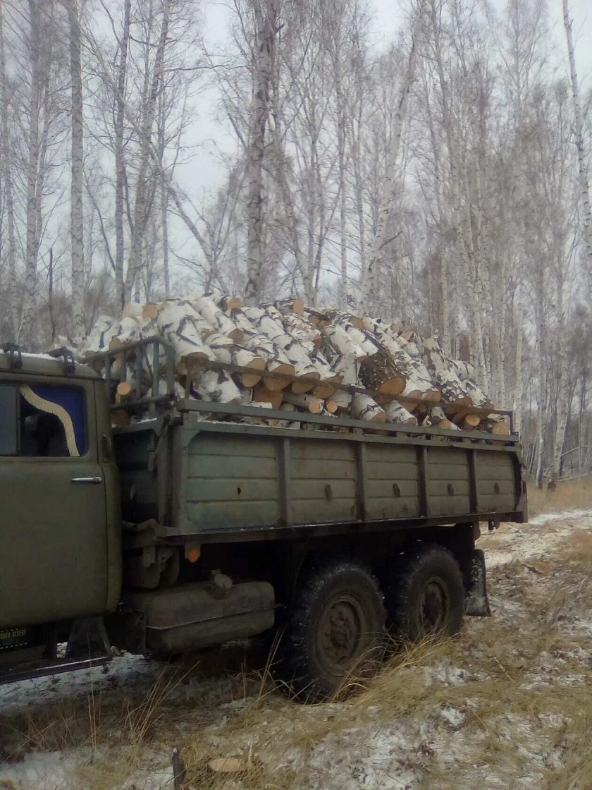ЗИЛ 131 самосвал с дровами