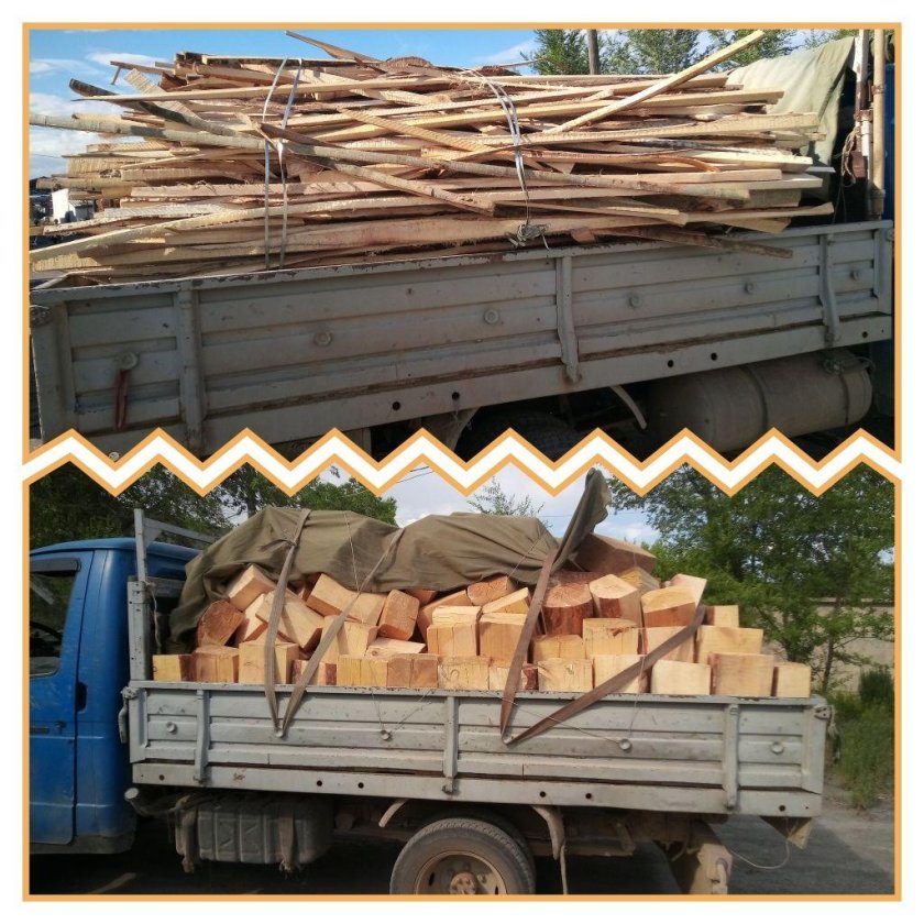 Дрова кубики в мешках рекламный баннер