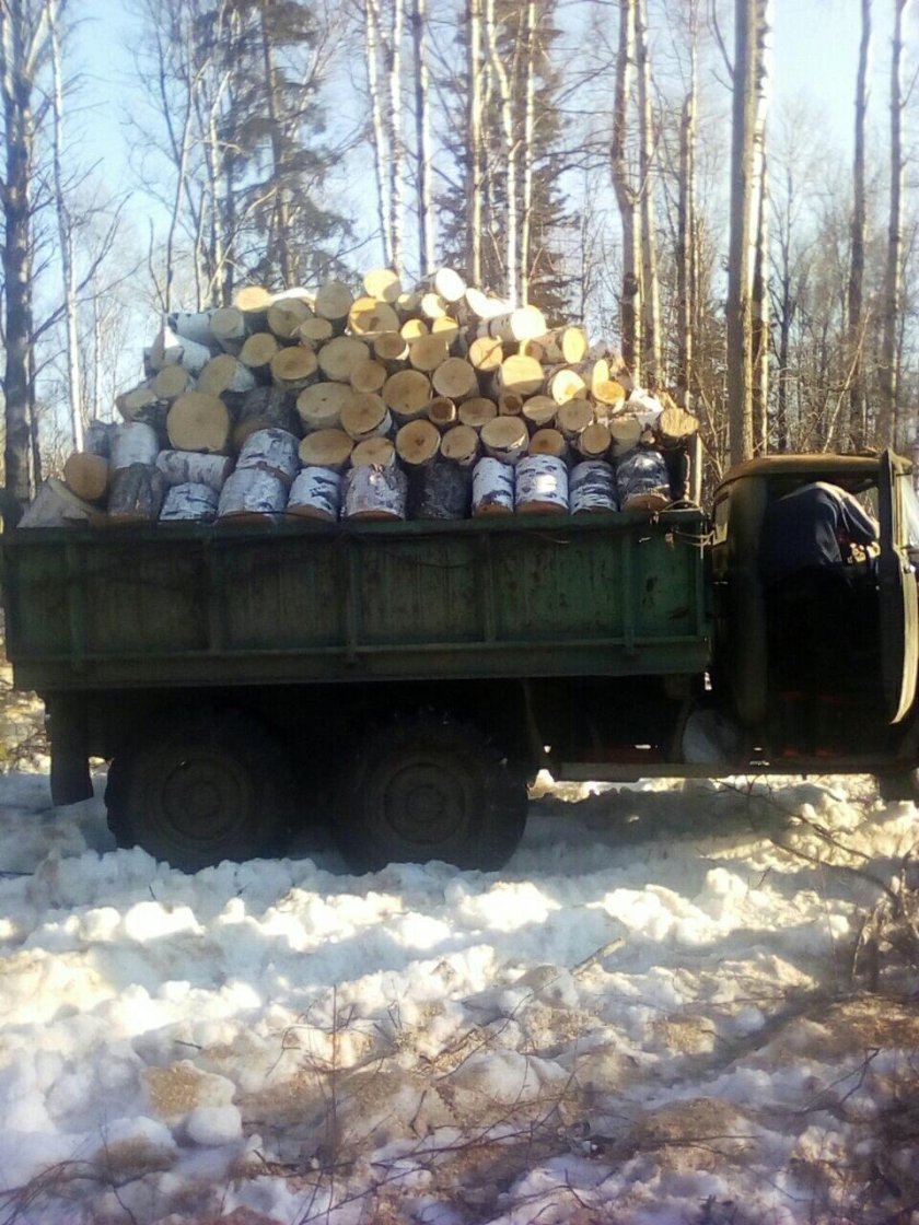 Газик с дровами