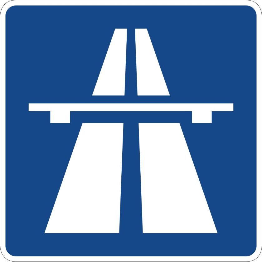 Дорожный знак автомагистраль