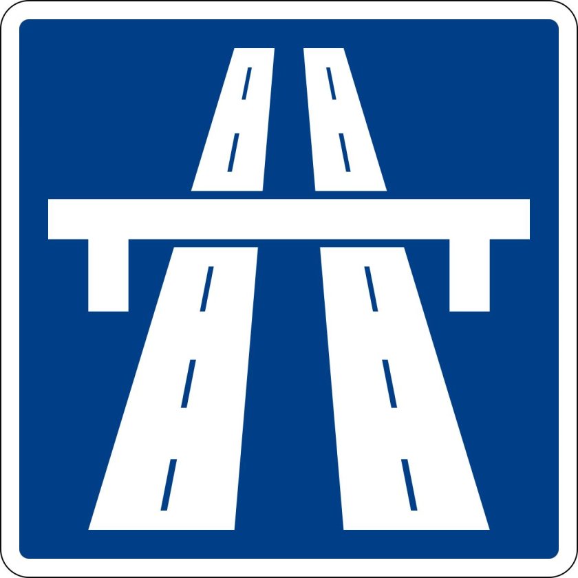 Дорожный знак автомагистраль