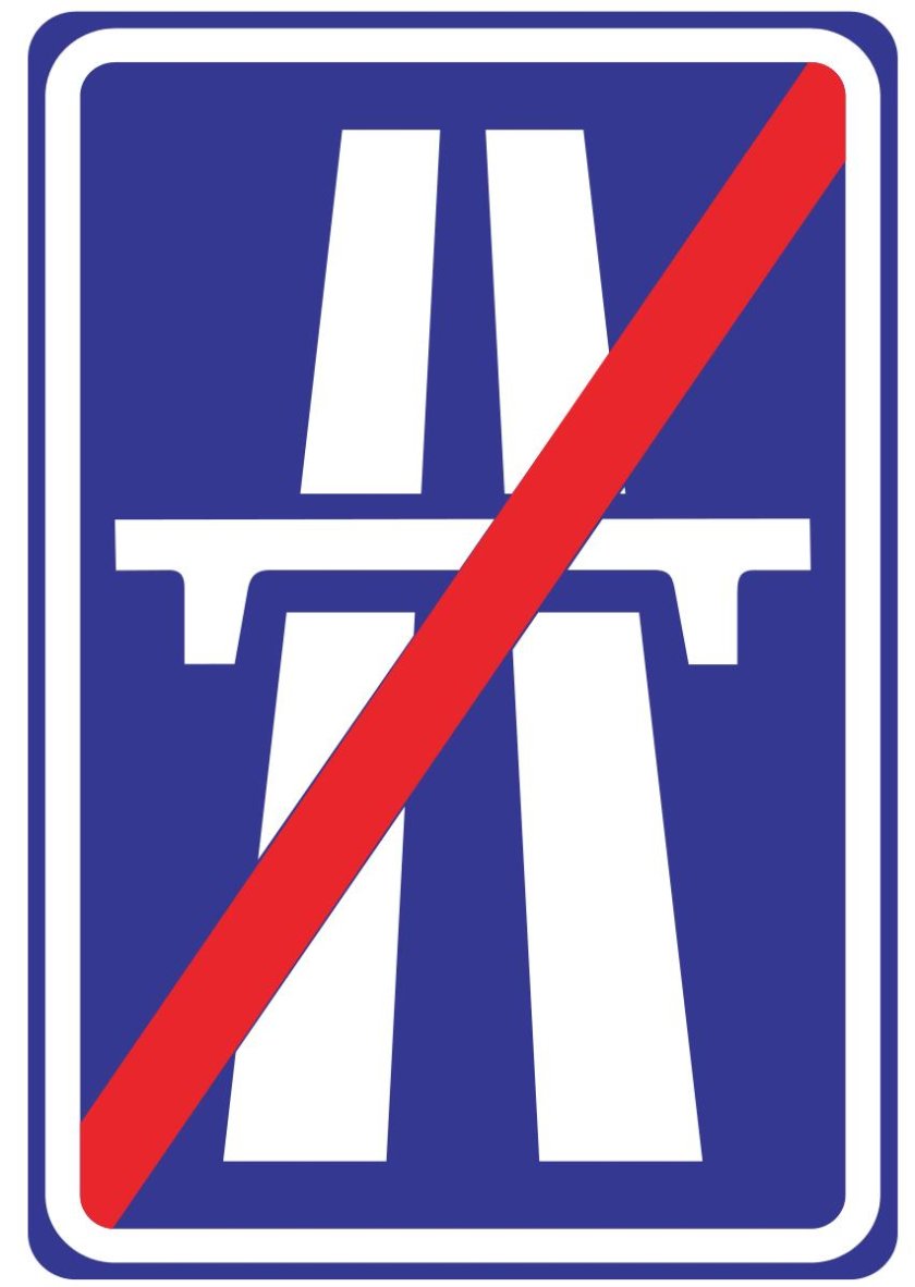 Конец жилой зоны дорожный знак