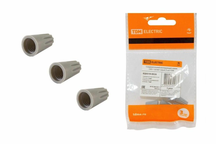 Концевой изолирующий зажим СИЗ-1 100 шт TDM