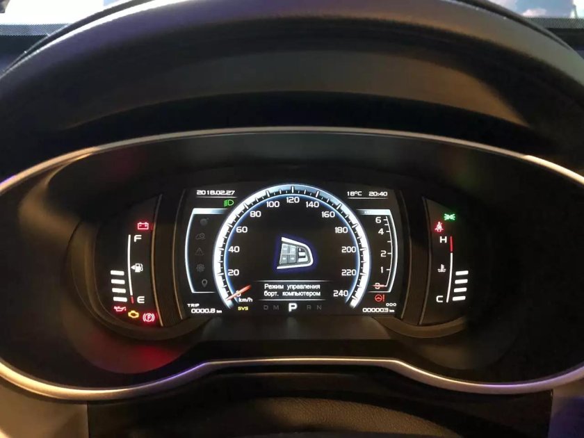 Geely Atlas Pro панель приборов