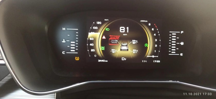 Geely Atlas Pro индикатор габаритов и ближнего