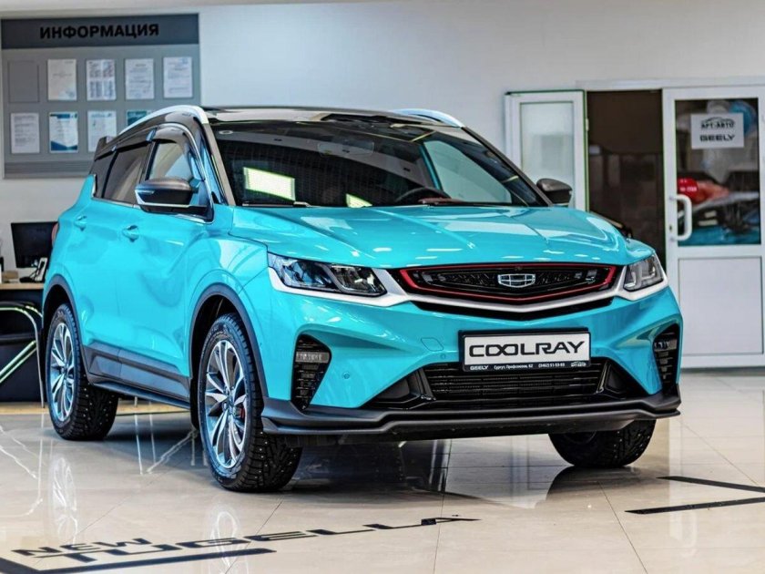 Geely Coolray бирюзовый