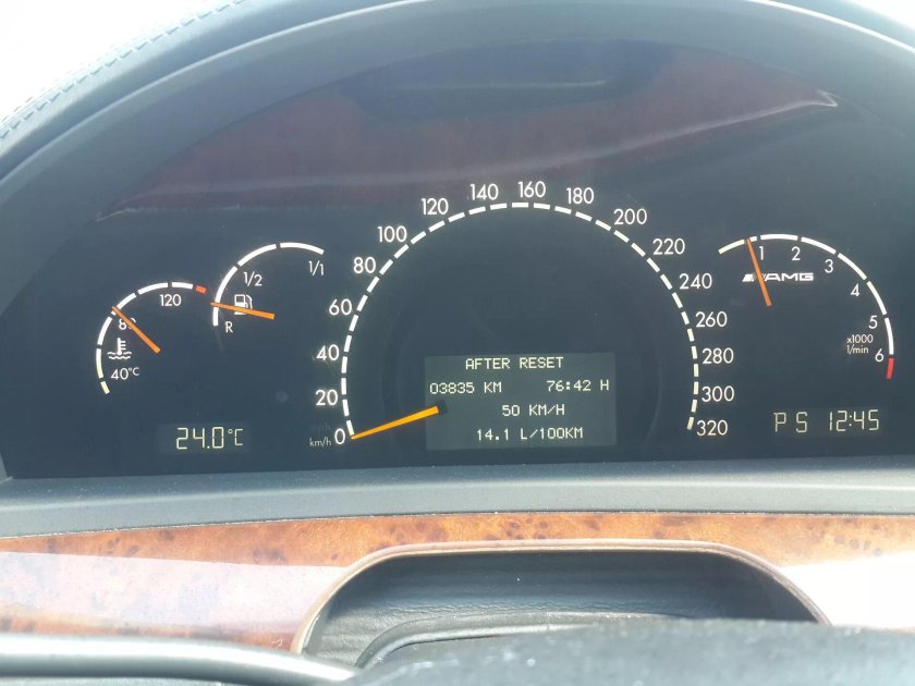 W220 приборка от АМГ