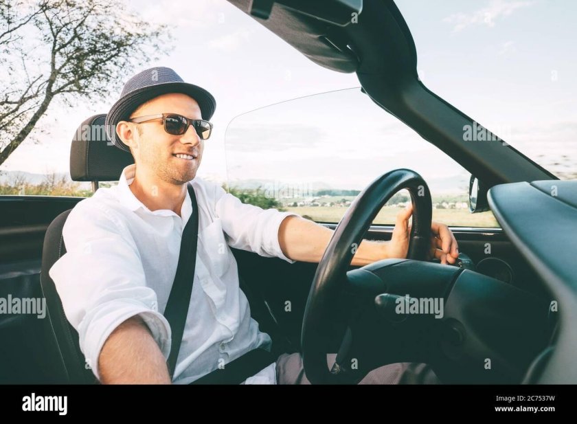 За рулём кабриолета