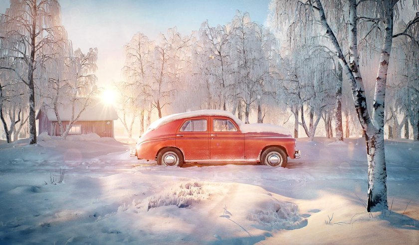 Машина зима