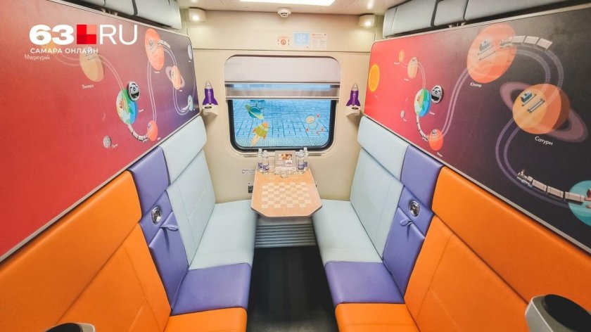 Детский вагон в двухэтажном поезде