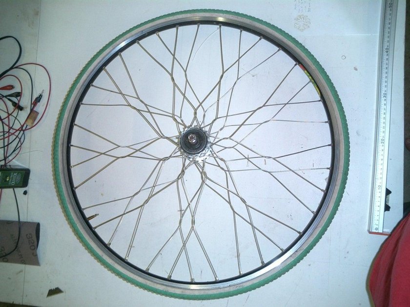 Радиальная спицовка 36 спиц