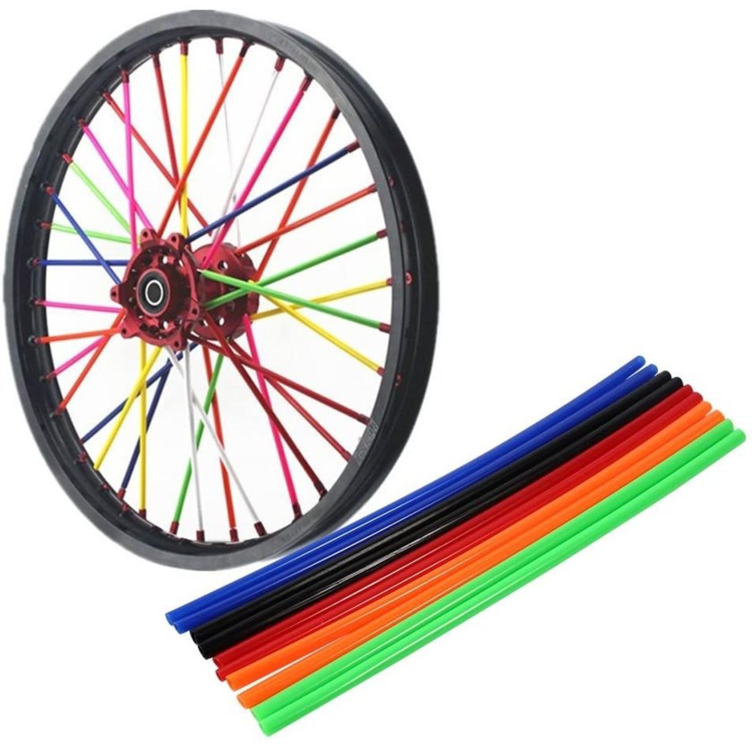 Разноцветные спицы для велосипеда