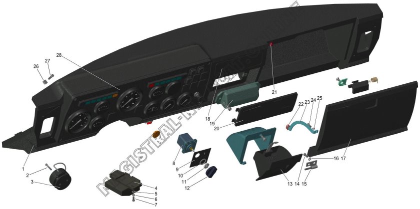 Панель торпеда ГАЗ 3309