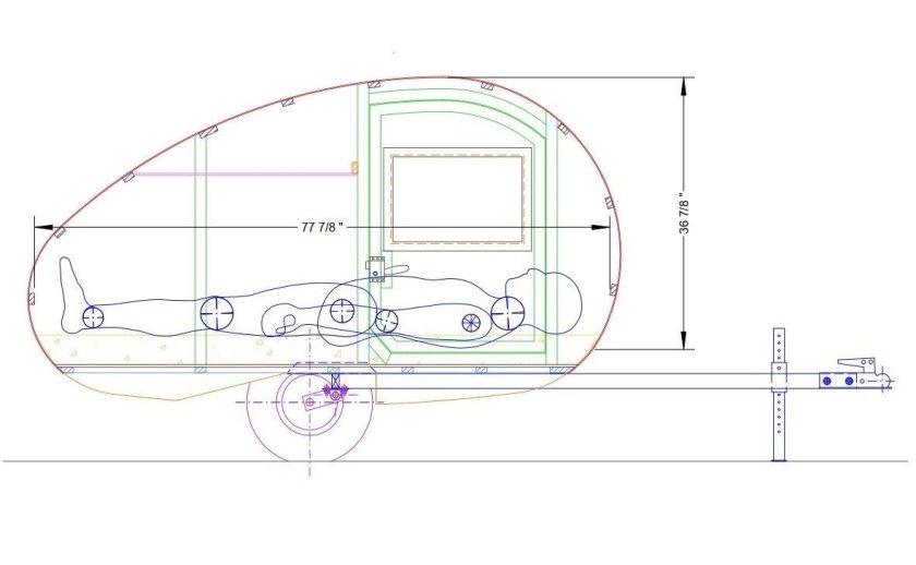 Прицеп Teardrop чертежи