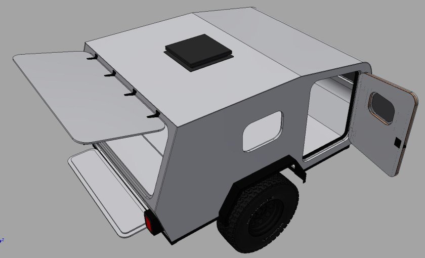 Прицеп кемпер скетчап