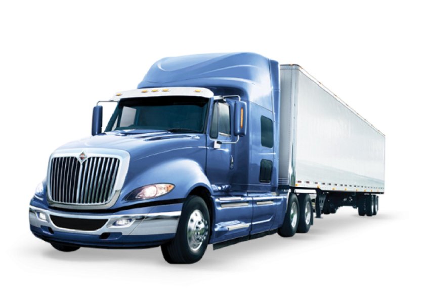 Грузовая машина на белом фоне