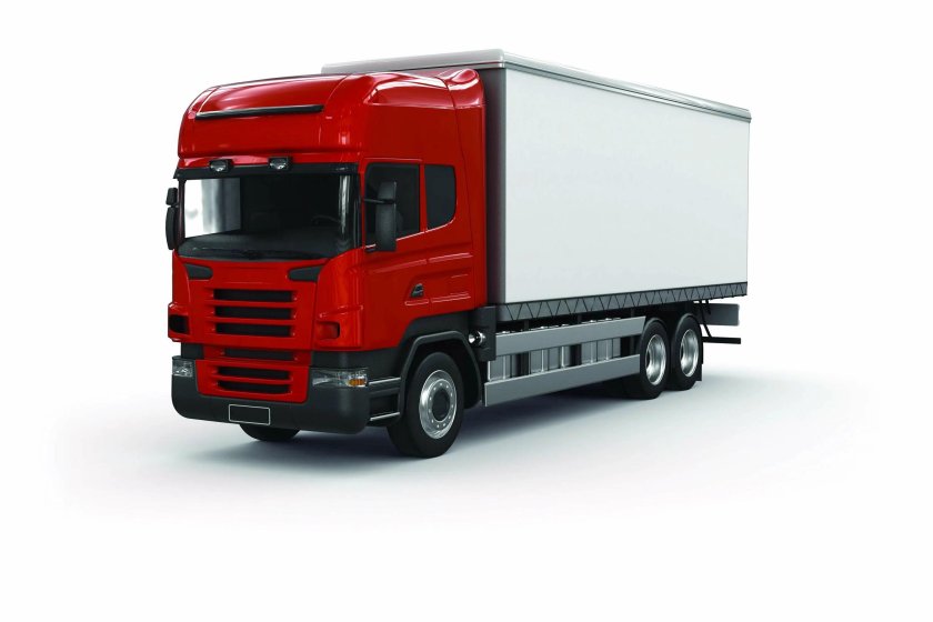 Грузовая машина на белом фоне