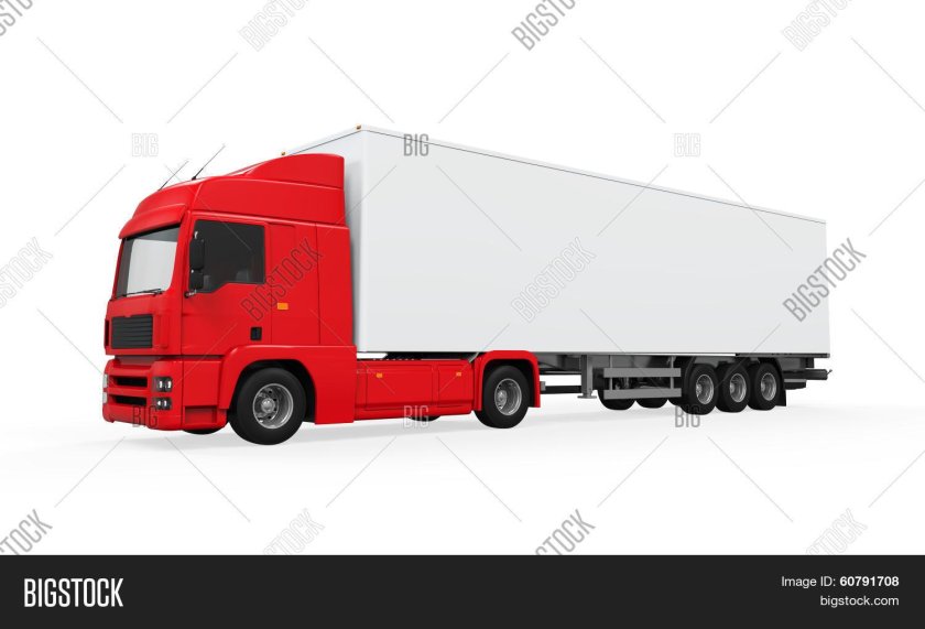 Фура на белом фоне