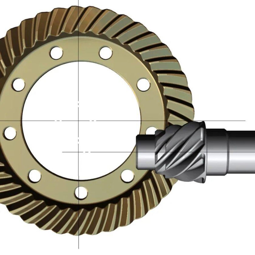 Гипоидная червячная передача