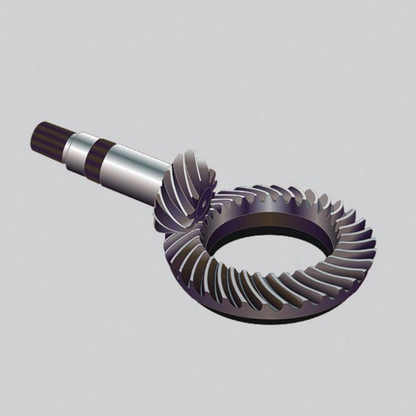 Конические шестерни редуктора мульчера fm600profi