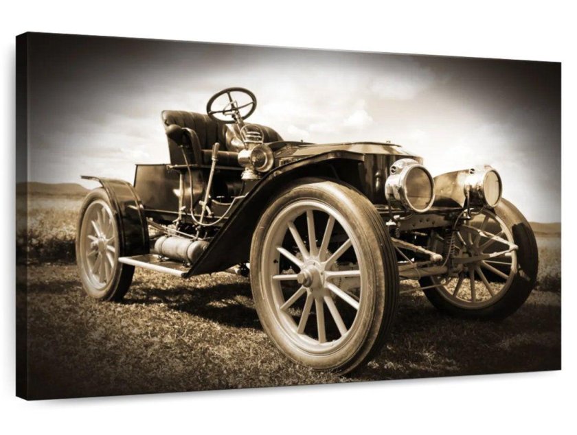 Автомобили ретро сепия