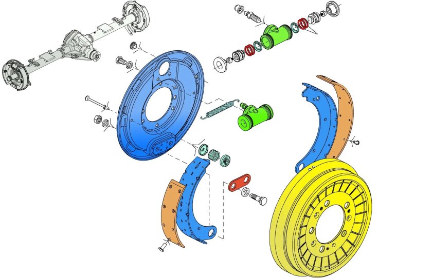 Ремкомплект задних барабанных тормозов УАЗ Патриот