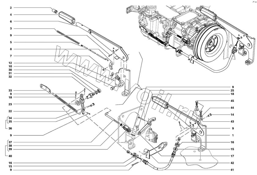 Ручной тормоз УАЗ 452 схема