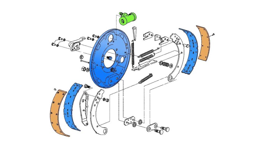 Задние тормоза УАЗ Патриот схема