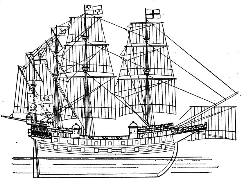 Чертежи галеона